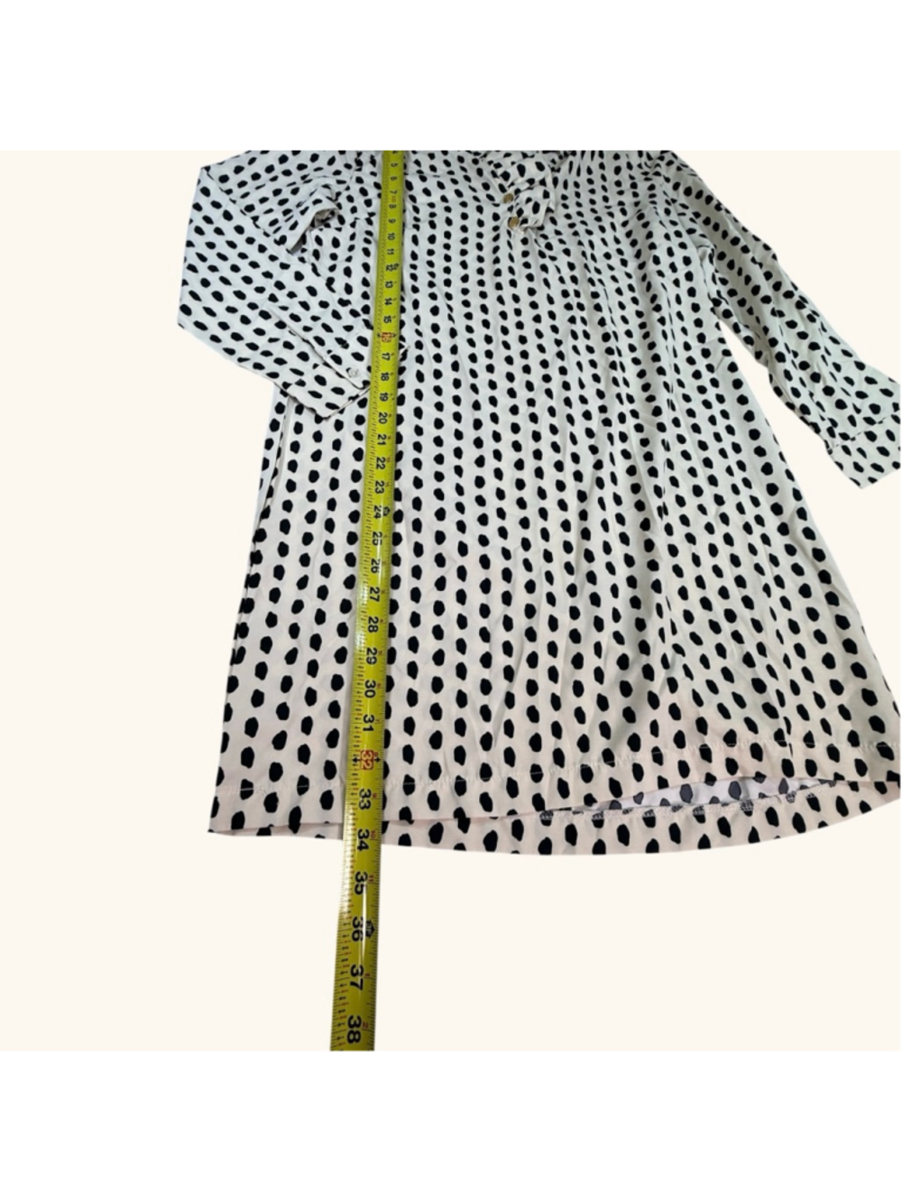 Mud Pie Polka Dot Dress Women’s Size S 4-6 White Black Ruffle Collar - Picture 3 of 7